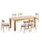 Manhattan Comfort Rectangle Dining Set of 7 W/ Colbert Chairs, 70.86 in L, American Solid Ash Wood 6-DT02DCCA02-OM - alternate 3